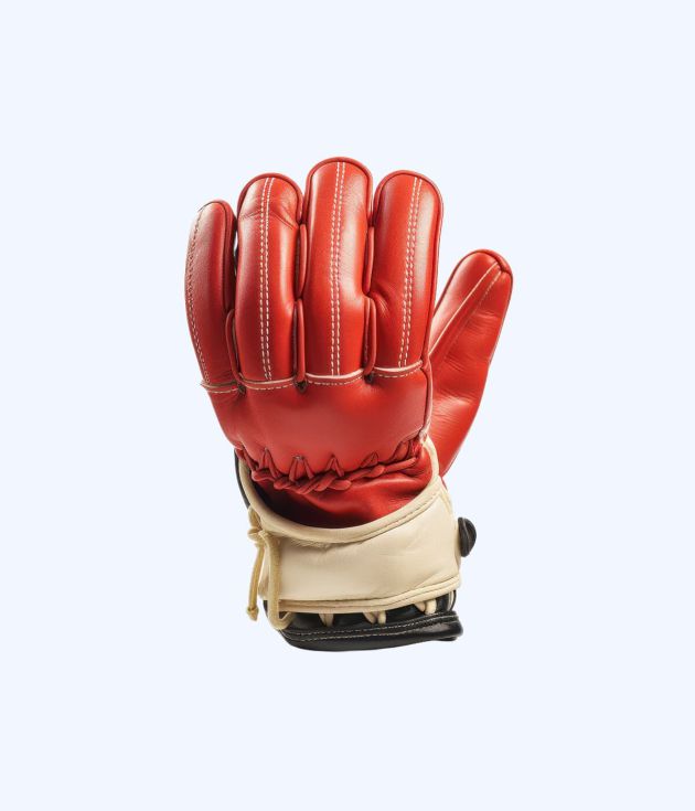 Leather winter sports glove