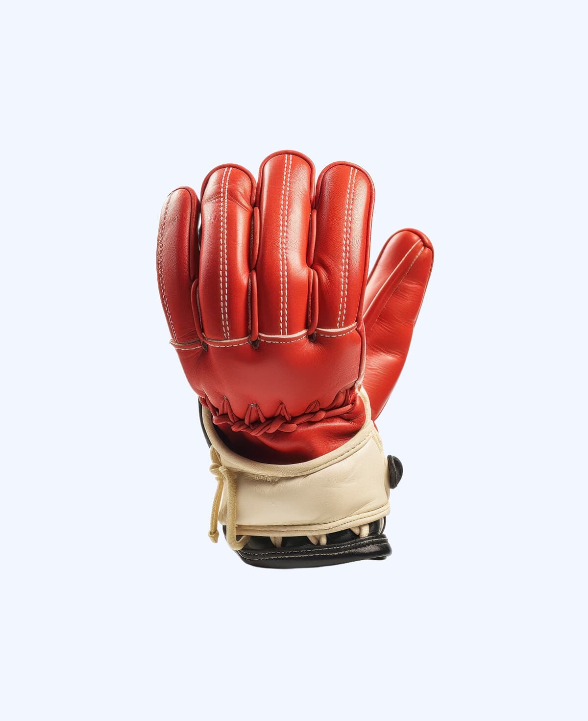 Leather winter sports glove