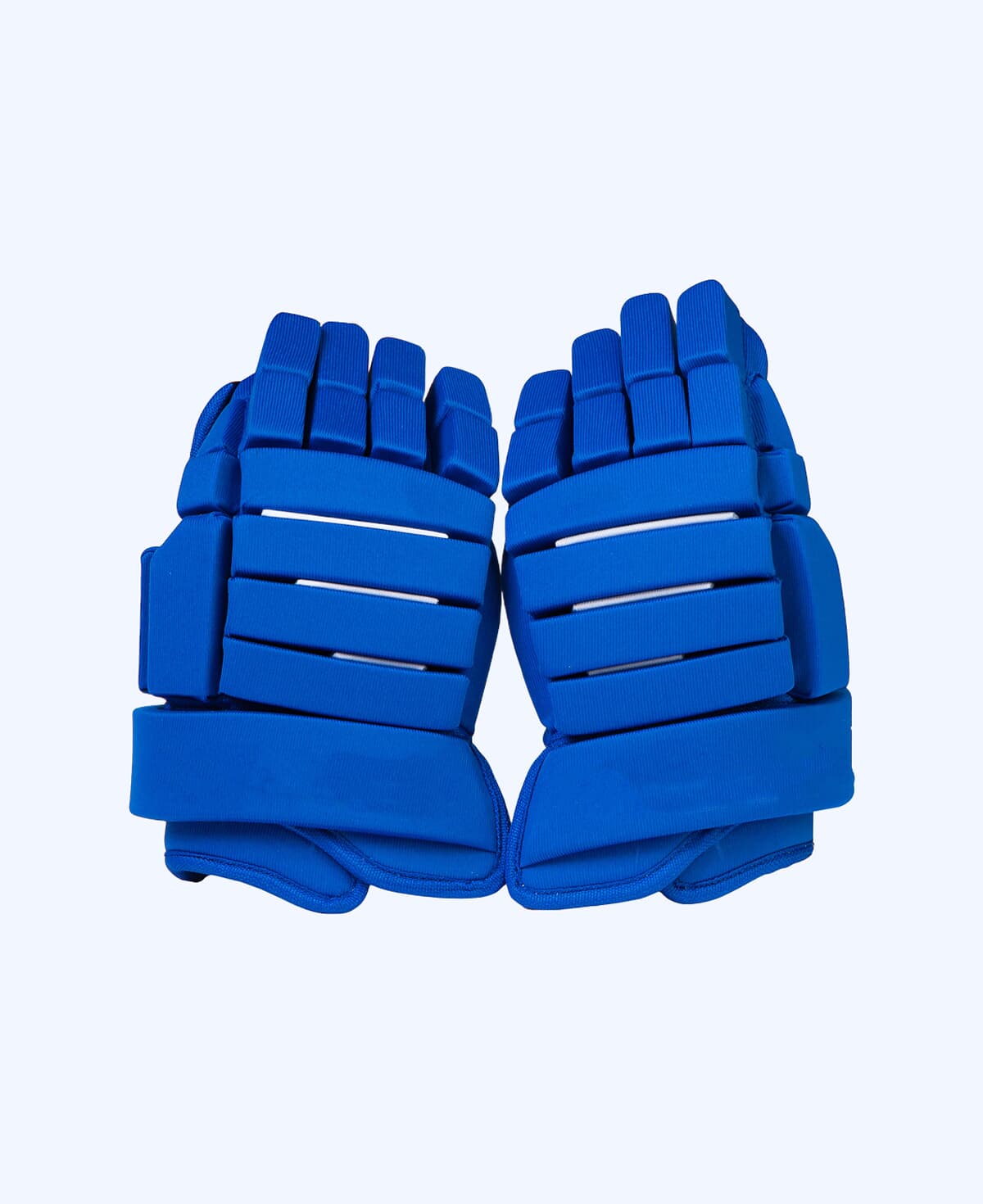 Blue hockey gloves set