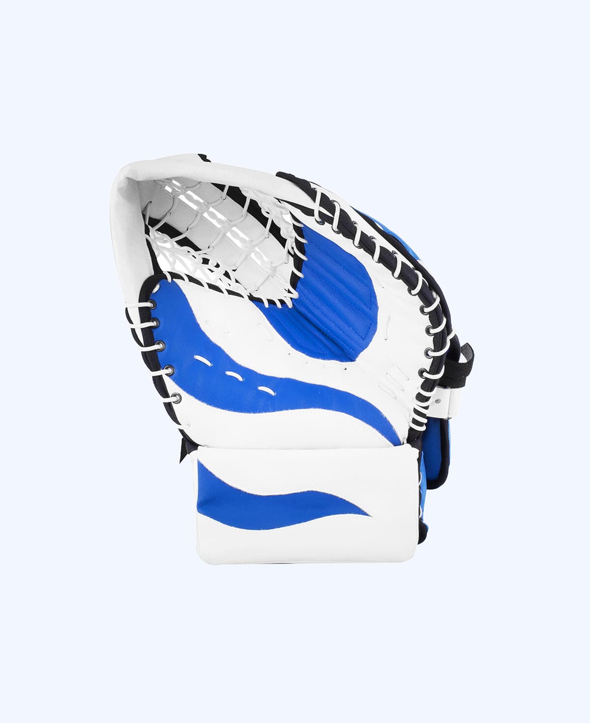 Blue goalie catch glove