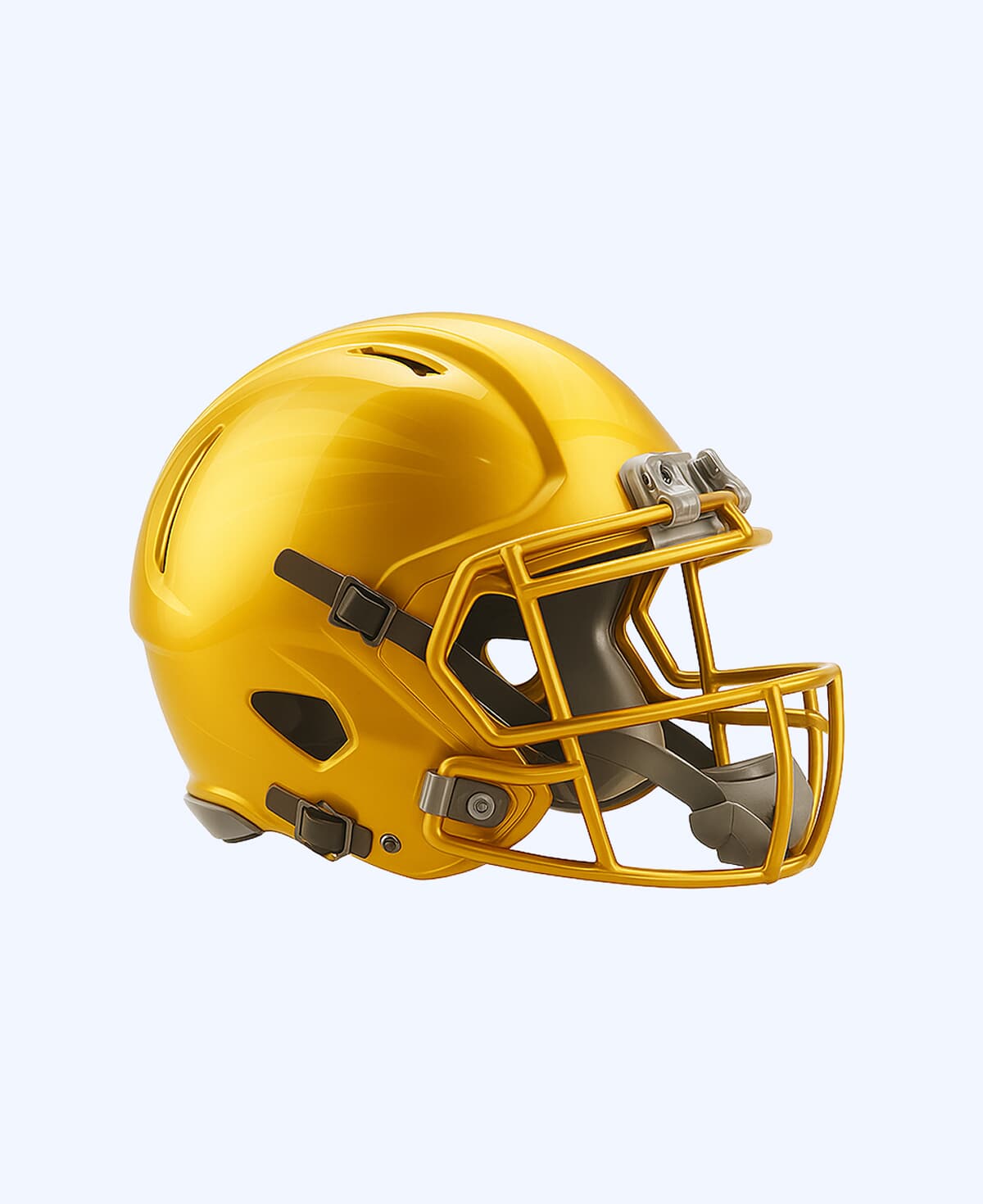 Blue chrome football helmet - Image 2