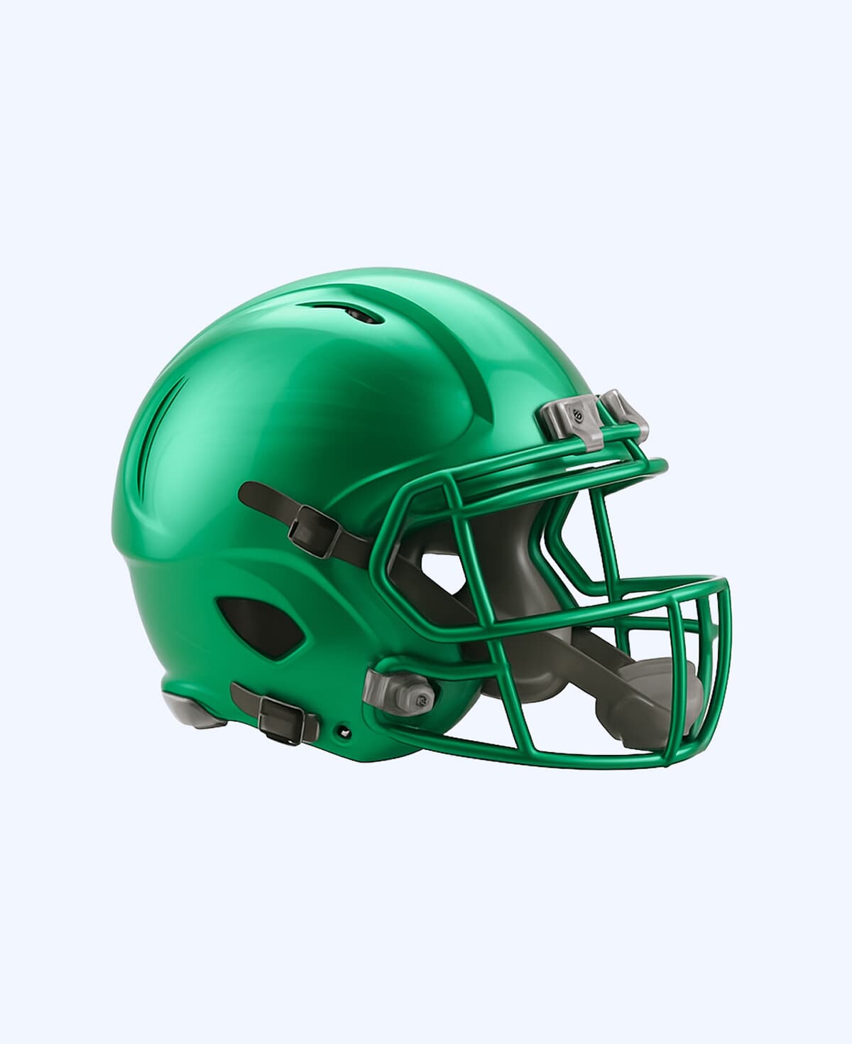 Blue chrome football helmet - Image 3