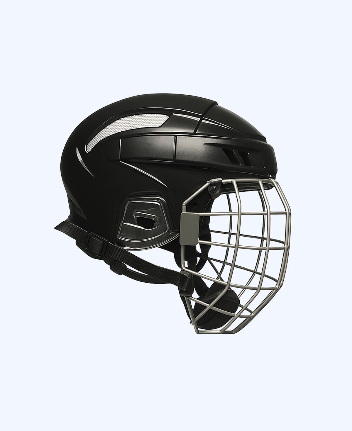 Red hockey helmet with cage - Image 3